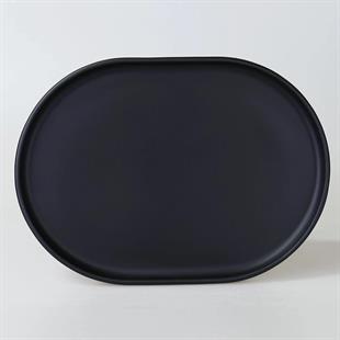 Selim Victoria Oval Tepsi Büyük Siyah 121SYH11RS 