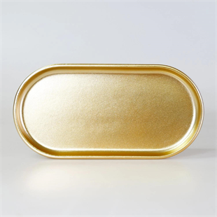 Selim Victoria Oval Tepsi Küçük Altın 125ALT11RS 