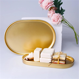 Selim Victoria Oval Tepsi Küçük Altın 125ALT11RS 