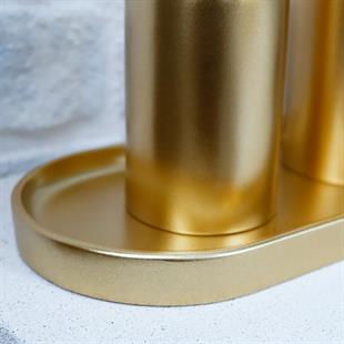 Selim Victoria Oval Tepsi Küçük Altın 125ALT11RS 