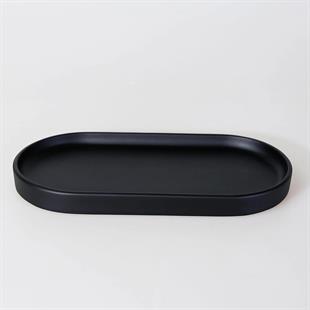 Selim Victoria Oval Tepsi Küçük Siyah 125SYH11RS 