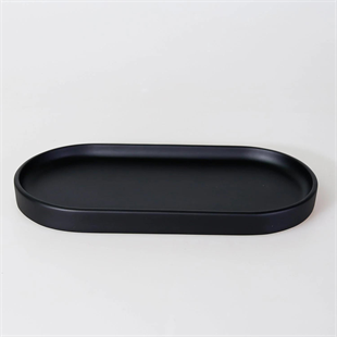 Selim Victoria Oval Tepsi Küçük Siyah 125SYH11RS 