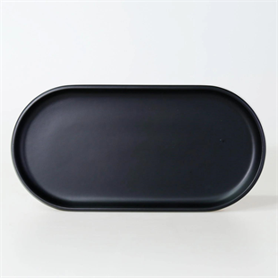 Selim Victoria Oval Tepsi Küçük Siyah 125SYH11RS 