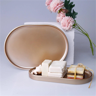 Selim Victoria Oval Tepsi Küçük Vizon 125VZN11RS 