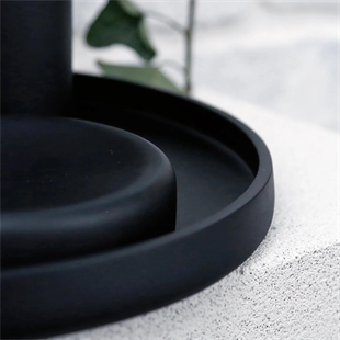 Selim Victoria Yuvarlak Tepsi Siyah 126SYH11RS 