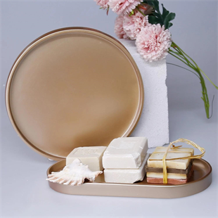 Selim Victoria Yuvarlak Tepsi Vizon 126VZN11RS 