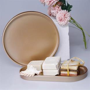 Selim Victoria Yuvarlak Tepsi Vizon 126VZN11RS 