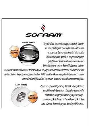 Sofram Soft Orta Boy Çelik Çaydanlık 160 Medium Size 