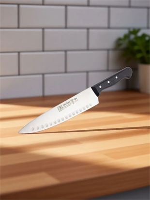 Sürbisa 61080 Oluklu Sürmene Şef Aşçı Bıçağı Pimli Sap 20 Cm 