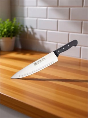Sürbisa 61080 Oluklu Sürmene Şef Aşçı Bıçağı Pimli Sap 20 Cm 