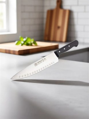Sürbisa 61090 Oluklu Sürmene Şef Bıçağı Pimli Sap 22 Cm 