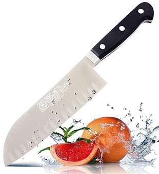 Sürbisa 61950 Sıcak Dövme Oluklu Santoku Şef Aşçı Sürmene Bıçağı 18 Cm 