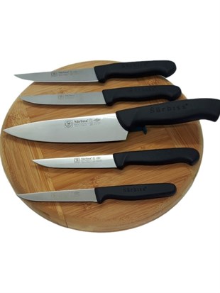Sürbisa Sürmene 5 Parça Bıçak Seti Siyah