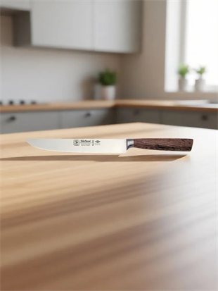 Sürbisa Sürmene 61301 Sıcak Dövme Mutfak Bıçağı Zeytin Saplı Ahşap 21 Cm 