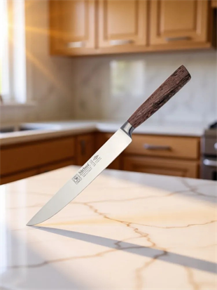 Sürbisa Sürmene 61301 Sıcak Dövme Mutfak Bıçağı Zeytin Saplı Ahşap 21 Cm 