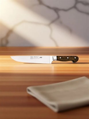 Sürbisa Sürmene 61302 Sıcak Dövme Mutfak Bıçağı Zeytin Saplı Ahşap 16 Cm 
