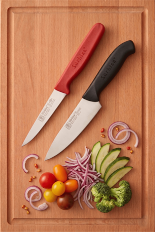 Sürmene 2'li Mutfak Bıçak Seti Sebze ve Şef Bıçağı Sürbisa Fırtına İdeal Set 61170 61004 