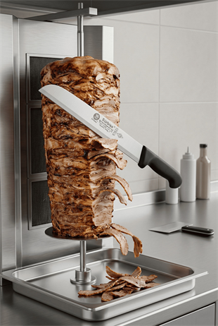 Sürmene Döner Bıçağı Kaşar ve Kavurma Bıçak Paslanmaz Çelik 48 Cm Dönerci Bıçağı Sürbisa 61633 