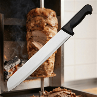 Sürmene Döner Bıçağı Kaşar ve Kavurma Bıçak Paslanmaz Çelik 48 Cm Dönerci Bıçağı Sürbisa 61633 