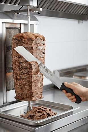 Sürmene Döner Kesme Bıçağı Kaşar ve Kavurma Bıçak Paslanmaz Çelik 45 Cm Sürbisa 61635 
