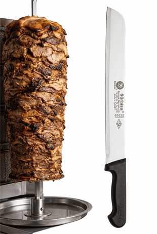 Sürmene Döner Kesme Bıçağı Kaşar ve Kavurma Bıçak Paslanmaz Çelik 45 Cm Sürbisa 61635 