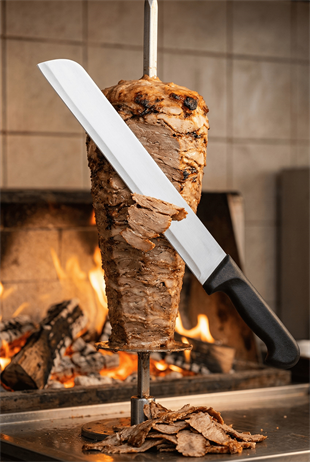 Sürmene Döner Kesme Bıçağı Kaşar ve Kavurma Bıçak Paslanmaz Çelik 47 Cm Sürbisa 61632 