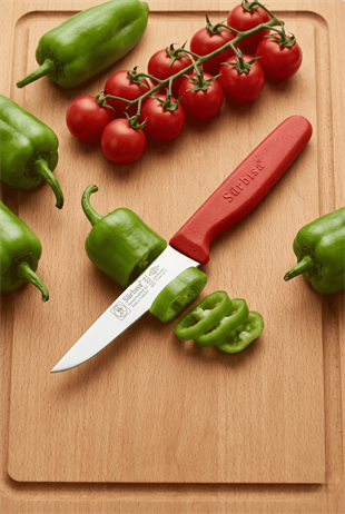Sürmene Meyve ve Sebze Bıçağı Kırmızı Paslanmaz Çelik Orijinal Keskin Mutfak Bıçak Sürbısa 61004 Akyüz Home 