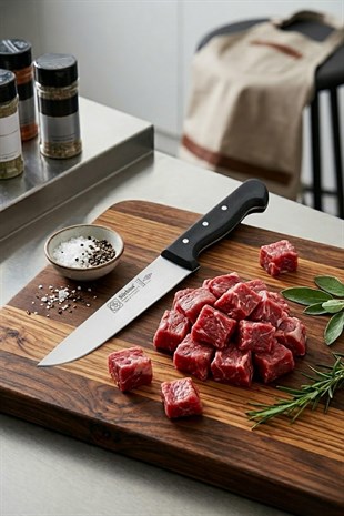Sürmene Sürbisa 61015 Kuşbaşı Et Kasap Bıçağı 29,5 Cm Pimli Et Kesim Kemik Sıyırma Doğrama Mutfak Bıçağı 
