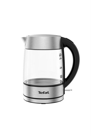 Tefal 1,7 Litre Paslanmaz Çelik Işıklı Cam Kettle 