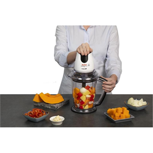 Tefal MasterChop Powelix Maxi 4 Bıçaklı Beyaz Rondo ve Doğrayıcı 