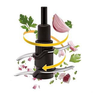Tefal MasterChop Powelix Maxi 4 Bıçaklı Beyaz Rondo ve Doğrayıcı 