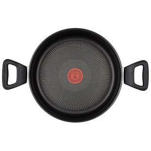 Tefal Titanium 3X Force 24 Cm Cam Kapaklı Kısa Tencere 2100134009 
