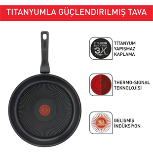 Tefal Titanium 3X Force Tava 20 Cm 2100134007 