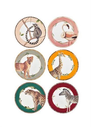 The Mia Amazonico Pasta Tabağı 6 Parça 21 Cm DNR0038 
