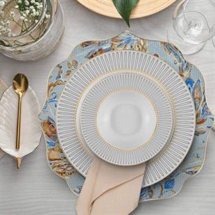 The Mia AZURE 24 Parça Yemek Seti - Bone Porselen DNR0004 