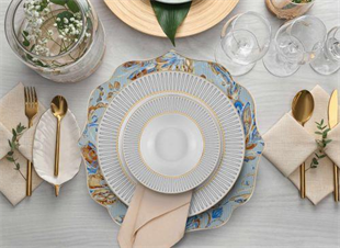 The Mia AZURE 24 Parça Yemek Seti - Bone Porselen DNR0004 