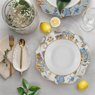 The Mia AZURE 24 Parça Yemek Seti - Bone Porselen DNR0004 