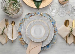 The Mia AZURE 24 Parça Yemek Seti - Bone Porselen DNR0004 