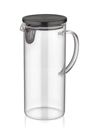 The Mia Borosilikat Cam Sürahi 2 Li Set 1300 Cc Siyah SSE0017 