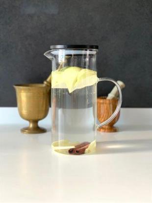 The Mia Borosilikat Cam Sürahi 2 Li Set 1300 Cc Siyah SSE0017 