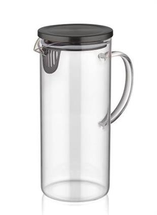 The Mia Borosilikat Cam Sürahi 2 Li Set 1300 Cc Siyah SSE0017 