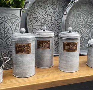 The Mia Çay Şeker Kahve Kavanozu 22 Cm - Stone STN0001 