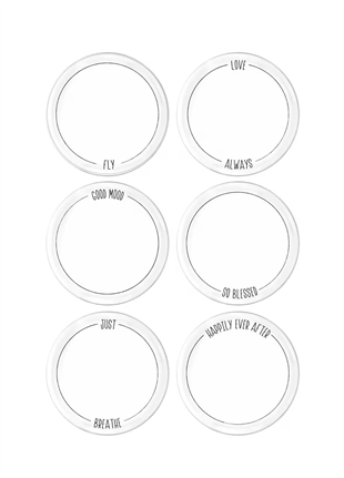 The Mia Daily Tunes Pasta Tabağı 6lı Set 19 cm 