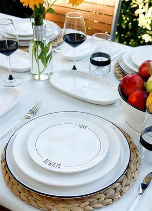 The Mia Daily Tunes Pasta Tabağı 6lı Set 19 cm 