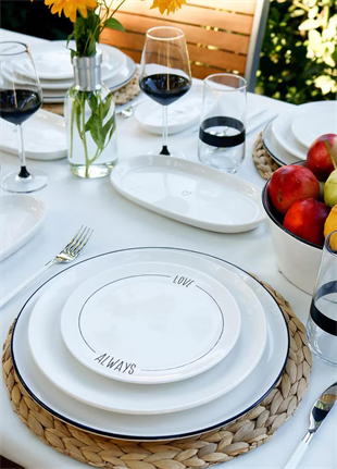 The Mia Daily Tunes Pasta Tabağı 6lı Set 19 cm 