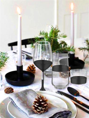 The Mia Dark Şarap Kadehi 6 Lı Set DRK0001 