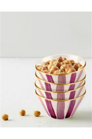 The Mia Fez 4lü Kase Seti - 10 cm Mor FEZ0033 