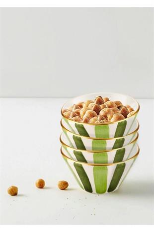 The Mia Fez 4lü Kase Seti - 10 cm Yeşil FEZ0024 