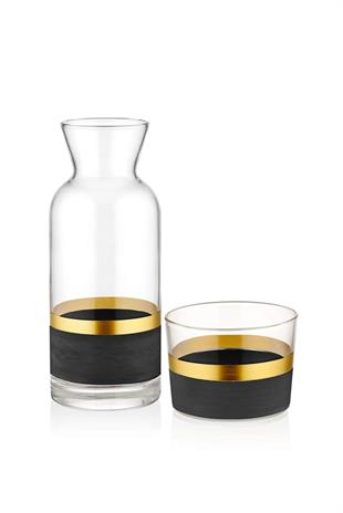 The Mia Glow Başucu Sürahisi - Siyah & Gold GLW0007 