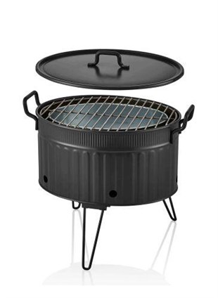 The Mia Mangal / Barbekü 37 x 44 x 31 Siyah GLV0701 